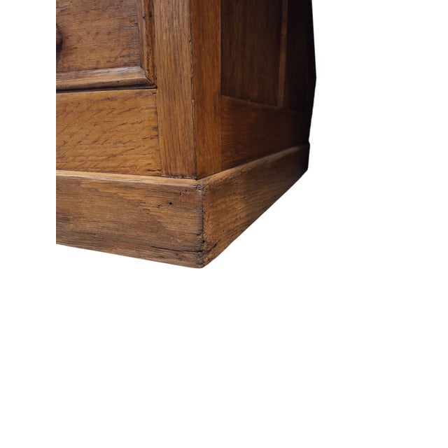 Italian Oak Executive Desk with Leather Top, 1940s For Sale - Image 12 of 14