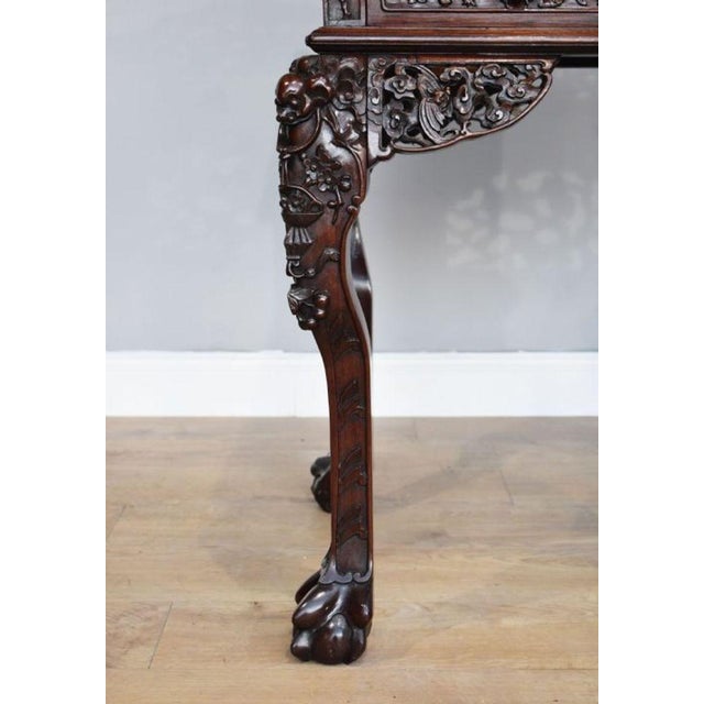Wood Antique Chinese Padouk Wood Desk, 1880 For Sale - Image 7 of 14