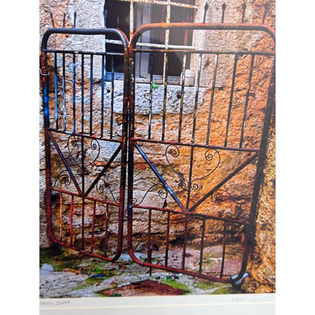 Circa 2009 Ravi Anand "Rusty Gate Lovran, Croatia" Photograph, Numbered + Framed For Sale - Image 9 of 12