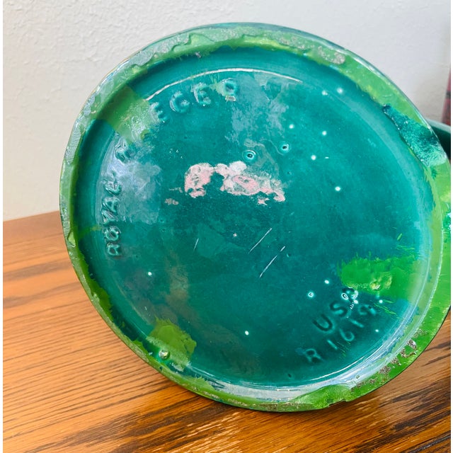 Ceramic 1960s Royal Haeger Emerald Drip Glaze Pitcher For Sale - Image 7 of 9