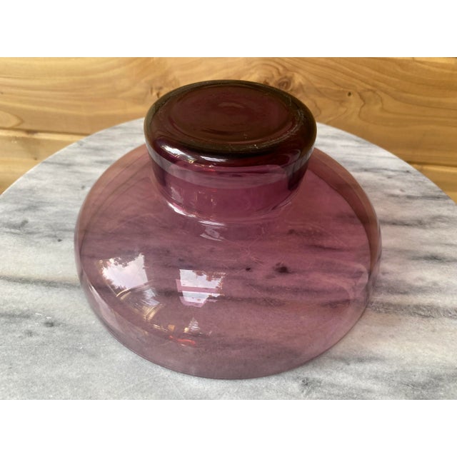 Mid 20th Century Mid-Century Modern Amethyst Glass Bowl For Sale - Image 5 of 6