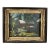 Vintage 1970s Pennsylvania Regional Impressionist Landscape Oil on Board Painting – Heavy Carved Wood Black & Gold Frame For Sale