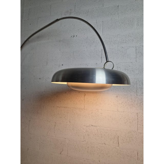 Metal Arc Floor Lamp attributed to Pirro Cuniberti for Sirrah, 1970s For Sale - Image 9 of 13