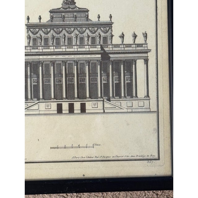Sculpture Materials Pair of Antique French Neoclassical Architectural Engravings – Theatre & Basilica Facades, Framed For Sale - Image 7 of 10