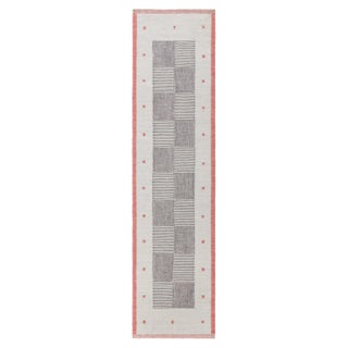 Contemporary Swedish Flat-Weave Wool Runner by Doris Leslie Blau For Sale