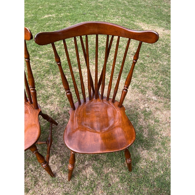 Set of 2 Heywood Wakefield, Duxbury Windsor Side Chair, Solid Maple, Cinnamon Finish~1950’s For Sale - Image 18 of 18