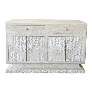 1980s Postmodern Tessellated Mactan Stone Credenza For Sale