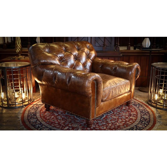 Halo Heritage Lounge Chair in Leather from Timothy Oulton, 2010s For Sale - Image 12 of 18