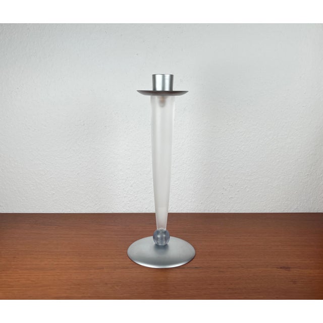 Postmodern Acrylic and Aluminum Candleholder, 1980s For Sale - Image 12 of 13