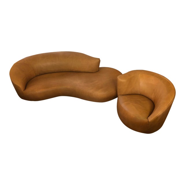 Mid Century Modern Vladimir Kagan Cloud Sofa and Nautilus ...