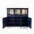 Modern Michael Taylor for Baker Furniture Modern Ming Blue Lacquered Bar Cabinet Credenza For Sale - Image 3 of 5