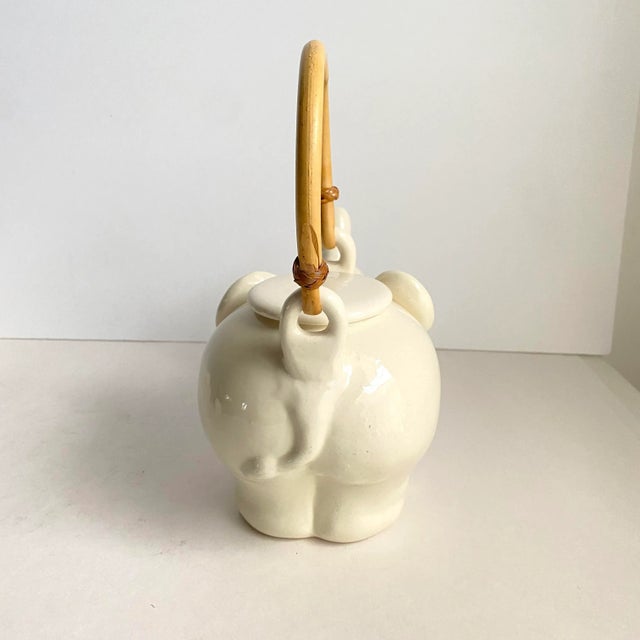 Vintage Elephant Tea Set Teapot & 4 Cups Signed For Sale - Image 6 of 13