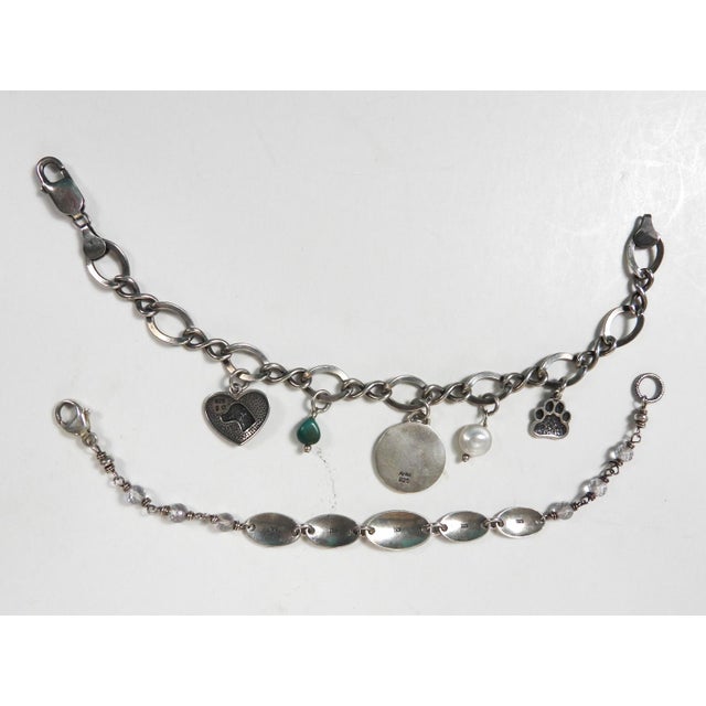 Contemporary Sterling Bracelets Dog Charms - A Pair For Sale - Image 4 of 6