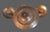 Vintage Arts & Crafts Hand Hammered Copper Three Light Candle Holder For Sale - Image 10 of 11