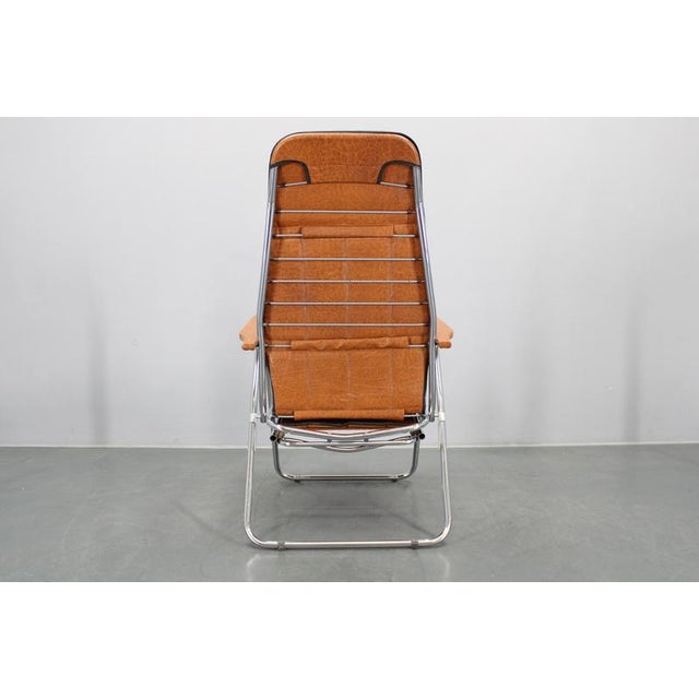 Vintage Italian Folding Lounge Chair in Leatherette, 1970s For Sale - Image 18 of 18
