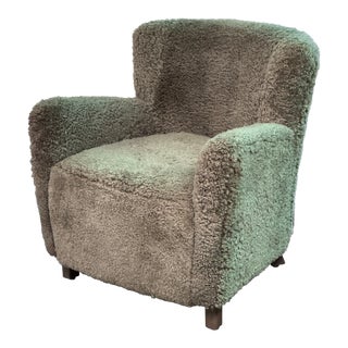 Custom Design Shearling Lounge Chair For Sale