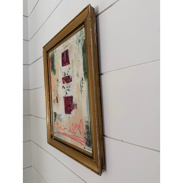 Original Abstract Painting in Antique Gilt Frame by Shannon Weir For Sale - Image 4 of 10