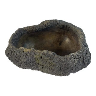 Vintage Lava Rock Style Brutalist Planter For Sale