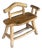 Small Vintage Bench with Backrest and Armrest in Light Asian Teak, 1990s For Sale