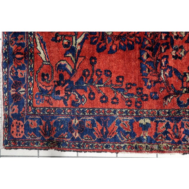 Antique Persian Lilihan Handmade Rug 5.8' X 6.7' 1920s For Sale - Image 12 of 13