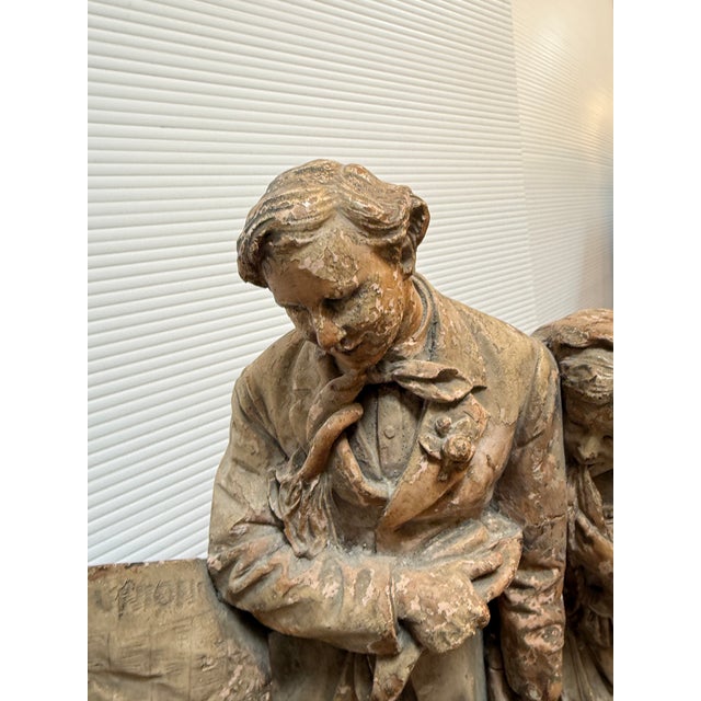 19th Century John Rogers Coming to the Parson Sculpture For Sale - Image 11 of 12