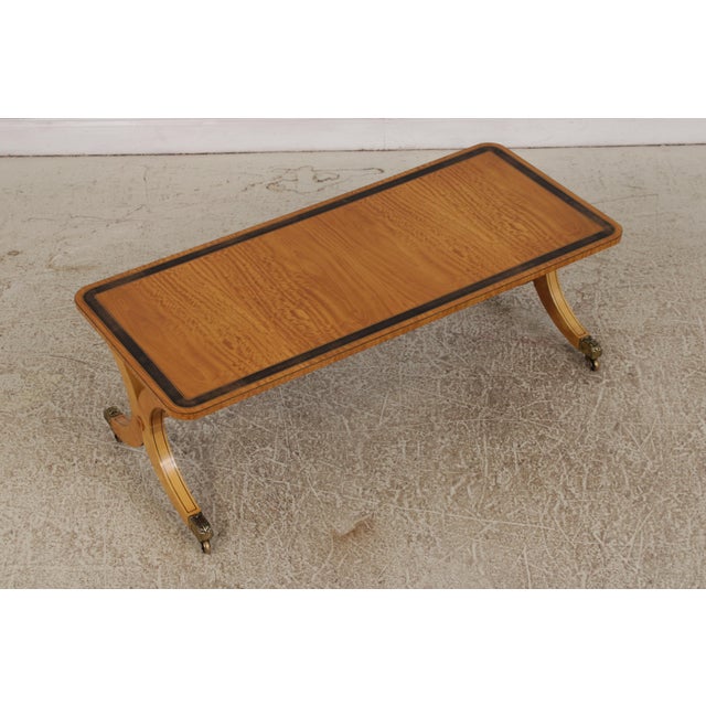 English David Salmon English Satinwood Coffee Table For Sale - Image 3 of 15