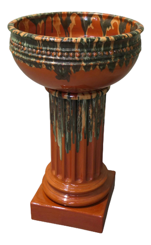 French Arts and Crafts Glazed Terracotta Jardiniere, 1960s