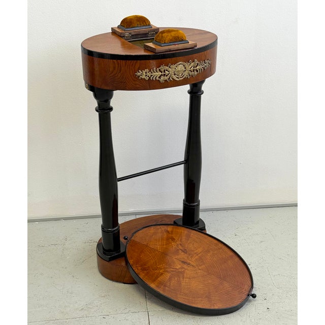 Antique Empire Ash Sewing Table, 1830s For Sale - Image 4 of 12