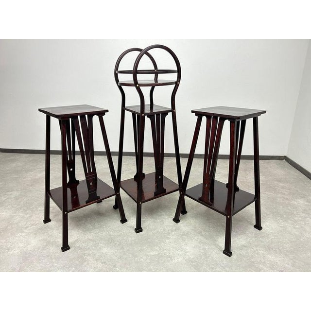 Secession No.9533 Plant Stands attributed to Marcel Kammerer for Thonet, 1890s, Set of 2 For Sale - Image 12 of 13
