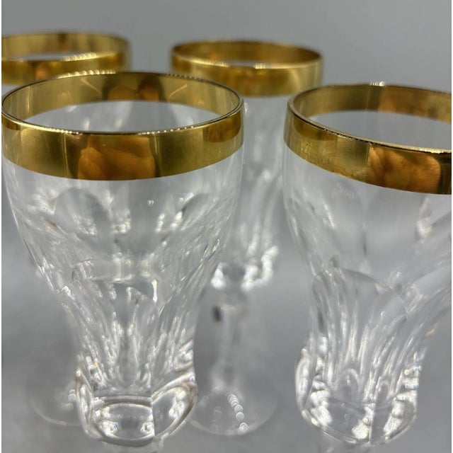 Wine Glasses with 18K Gold Rim by Franz Kaspar for Glashütte, 1950s, Set of 6 For Sale - Image 4 of 12
