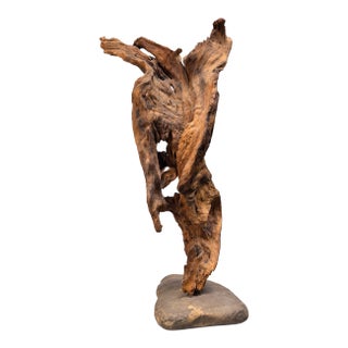 Vintage One of a Kind Teak Wood Sculpture For Sale