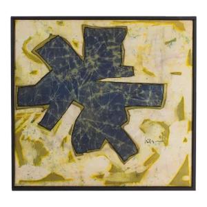 Abstract Batik Wax Painting Signed by Harry Hilson