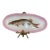 Antique Fish Platter ServeWare . Victorian Porcelain Fish Platter With a Hand-Painted Muskellunge, Circa 1891. 24.5” For Sale