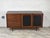 1950s Custom Made Walnut Mid Century Credenza With Reversible Door Panels For Sale - Image 4 of 7