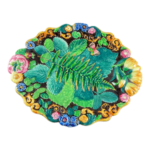 Samuel Alcock Royal Palissy Majolica Footed Comport