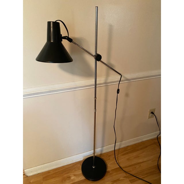 Vintage Ikea Post Modern Adjustable Floor Lamp Black For Sale - Image 6 of 11