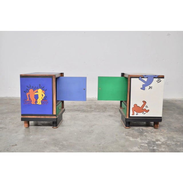 1980s Italian Walnut Dressers, 1980s, Set of 2 For Sale - Image 5 of 15