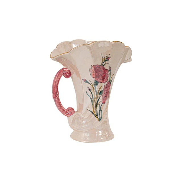 Mid-20th Century Ceramic Floral Motif Pouring Jug For Sale - Image 13 of 13