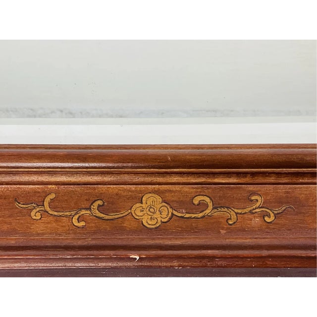 Wood Early 20th Century Hand-Painted Gilt Chinoiserie Hall Mirror For Sale - Image 7 of 11