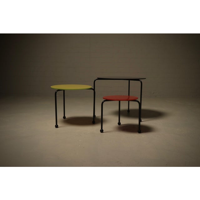 Italian Modern Nesting Tables, 1980s, Set of 3 For Sale - Image 4 of 10