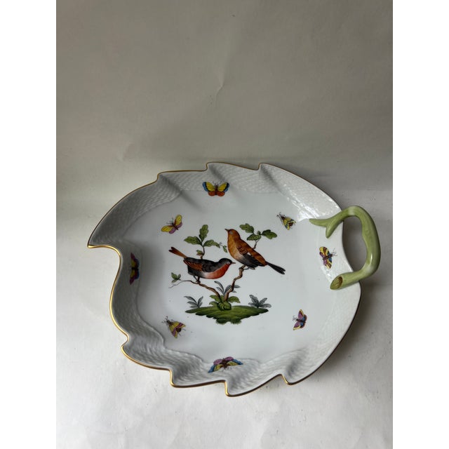 Vintage Herend Rothschild Leaf Dish For Sale - Image 12 of 13