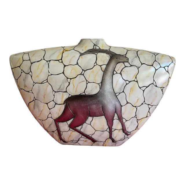 1980s James Tower Signed Glazed Earthenware Vessel / Vase For Sale