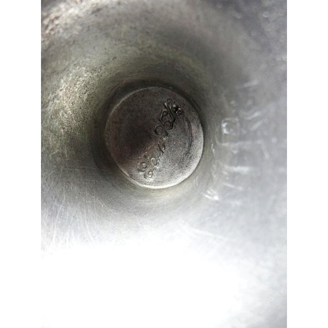 Vintage Silver-Plated Pewter Sun and Moon Handcrafted Candlesticks, 1960s, Set of 2 For Sale - Image 13 of 14