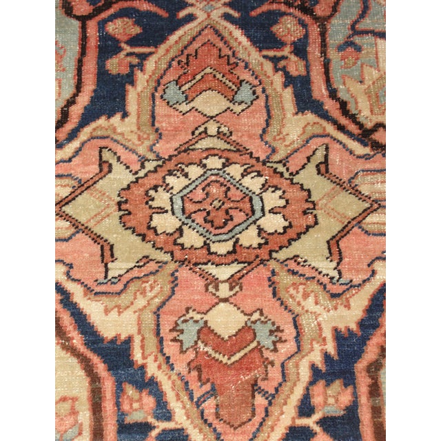 Textile Antique Persian Serapi Carpet,9'4" X 11'10" For Sale - Image 7 of 14
