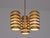 3-Arm Pendant Light in Brass by Kai Ruokonen for Lynx, Finland, Early 1970s For Sale - Image 12 of 15