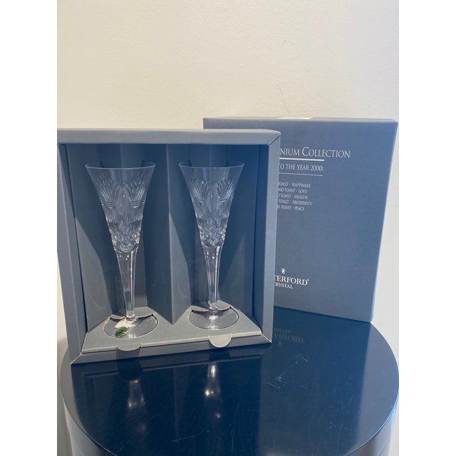 Elevate your most special moments with this exquisite pair of Waterford Crystal flutes from The Millennium Collection. A...