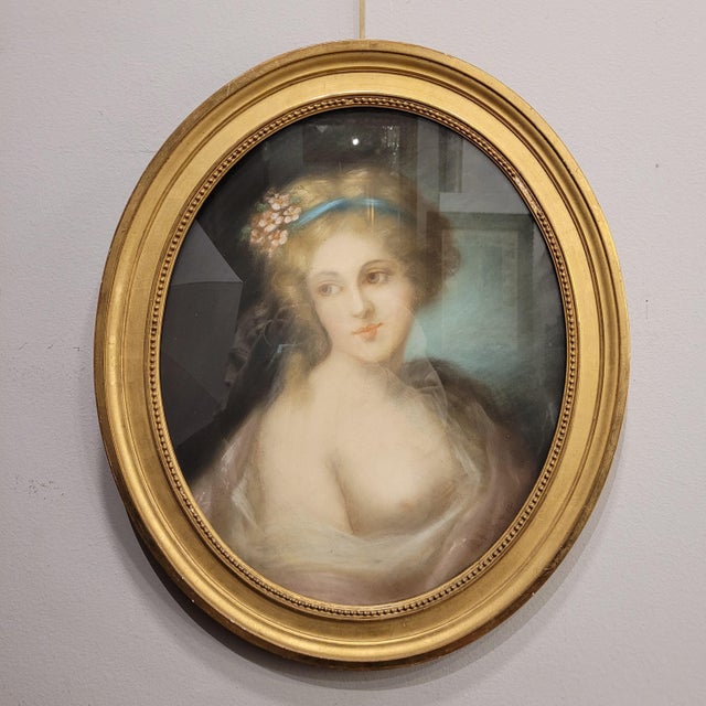 After Rosalba Carriera, Allegory, 19th Century, Pastel on Paper For Sale - Image 3 of 18