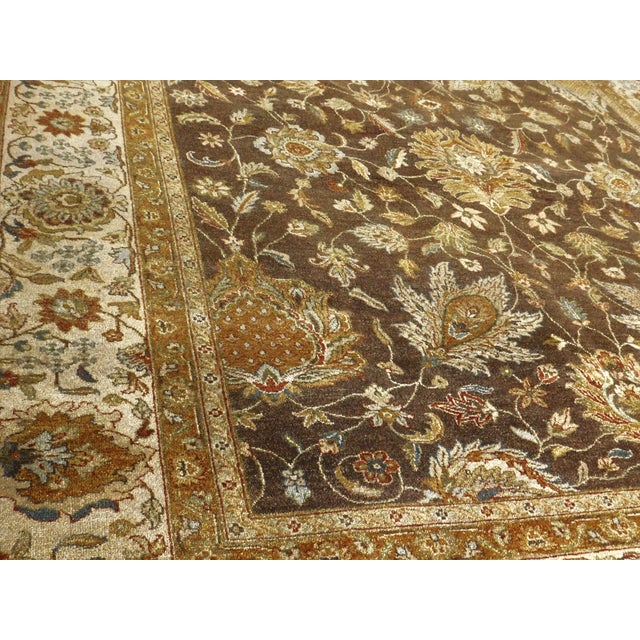 Hand Knotted Indo Oushak Rug. 8'x 9'7" For Sale - Image 9 of 18