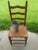 Wood Antique Primitive Wooden 4-Slat Ladderback Accent Side Chair For Sale - Image 7 of 8