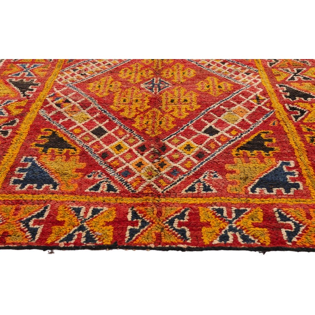 Berber Tribes of Morocco Vintage Beni M'Guild Moroccan Rug, 05'11 X 10'01 For Sale - Image 4 of 10